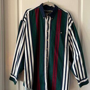 Vtg. Deep River Trading Company Men's Vertical Striped Long Sleeve XL